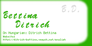 bettina ditrich business card